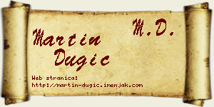 Martin Dugić vizit kartica